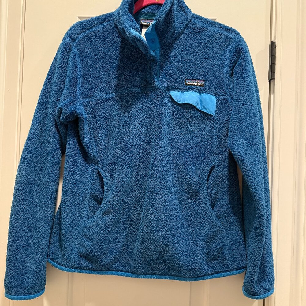Womens Medium Patagonia Fleece-Blue